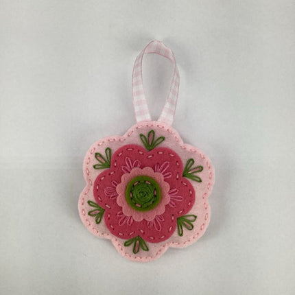 Embroidered flower ornament