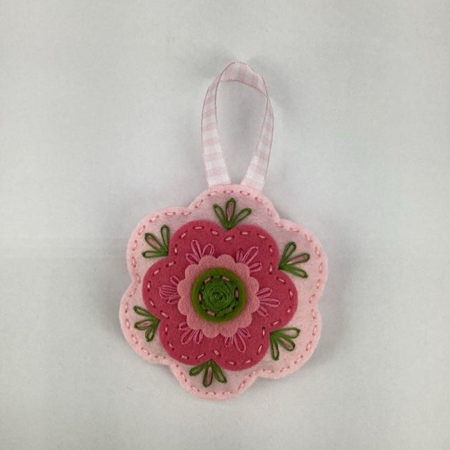 Embroidered flower ornament