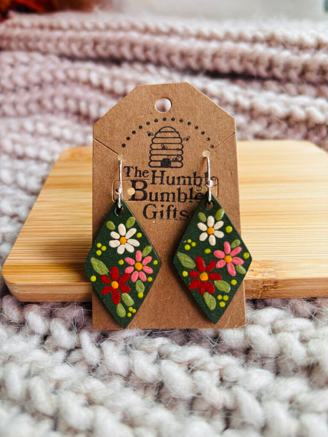 Forest multi diamond earrings