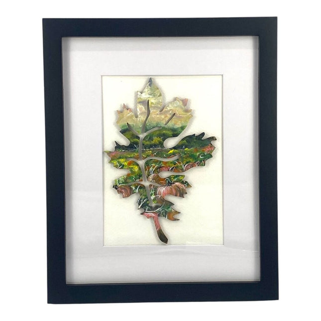 Pumpkin wooden leaf painting