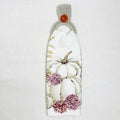 Hanging Towel Set - White Pumpkin with Purple Flower