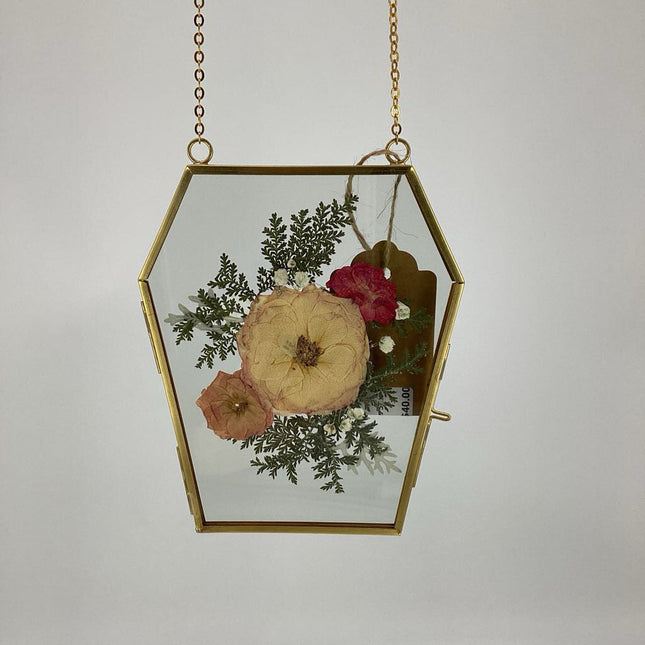 Coffin Frame w/ Pressed Flowers