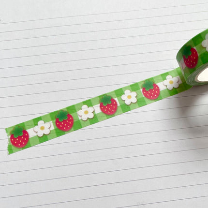 Strawberry Gingham Washi Tape