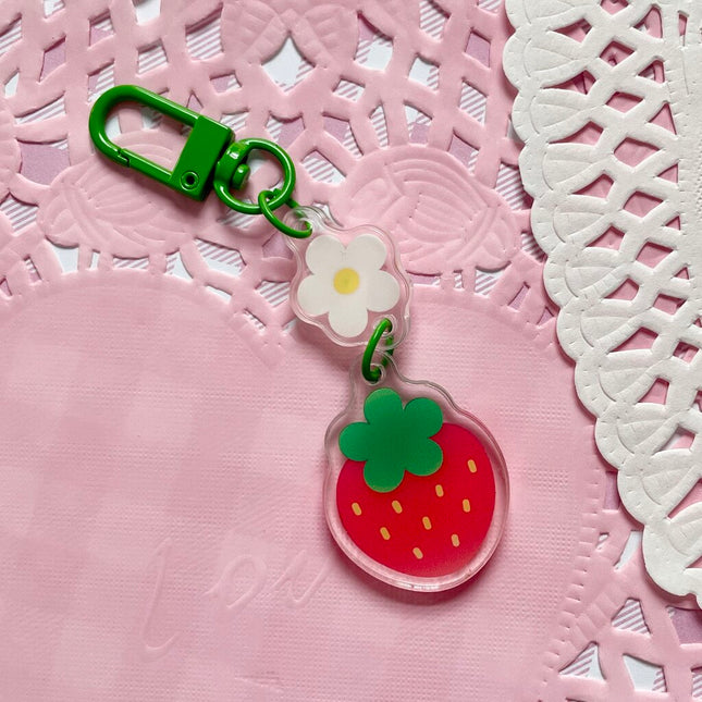 Red Strawberry Keychain