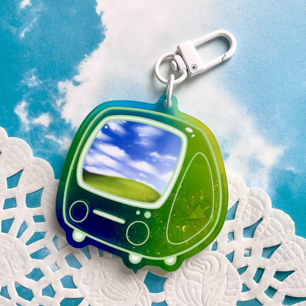 Frutiger Aero Liquid Glitter Charm