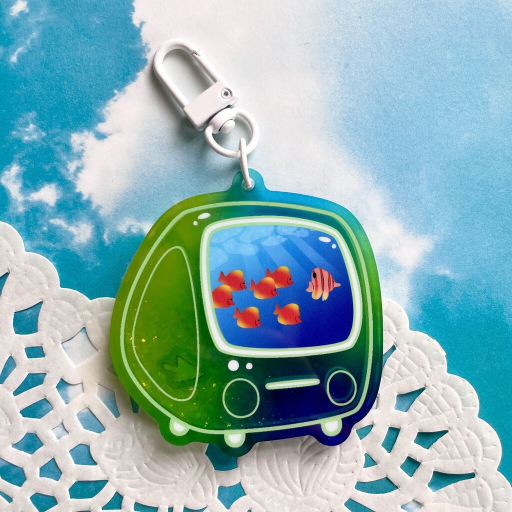 Frutiger Aero Liquid Glitter Charm