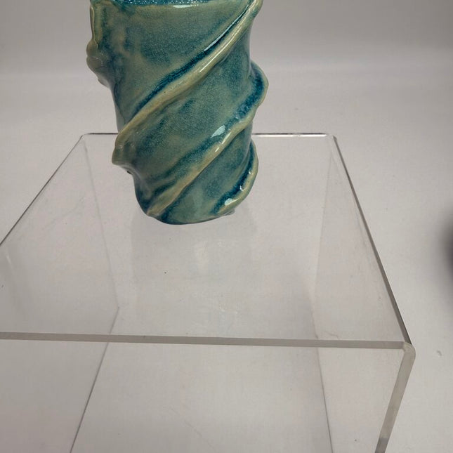Small Vase-Blue Twist