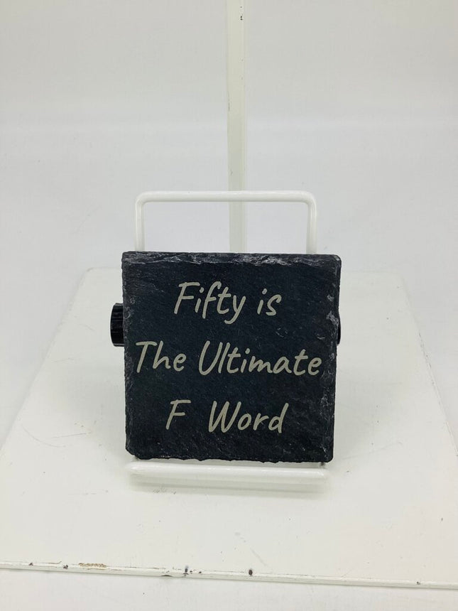Slate Coaster Square Fifty