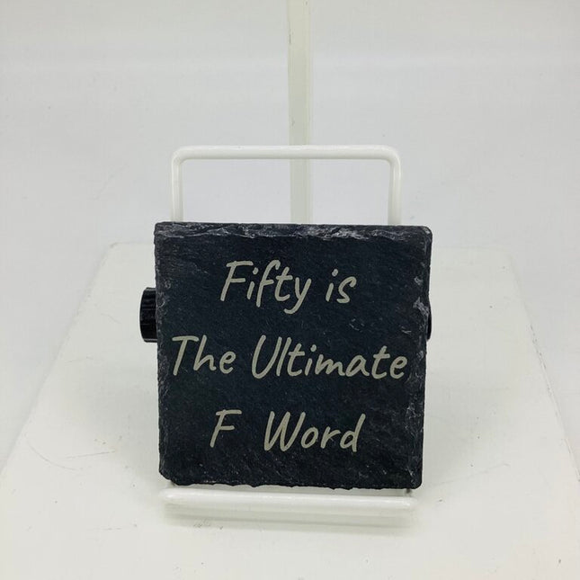 Slate Coaster Square Fifty