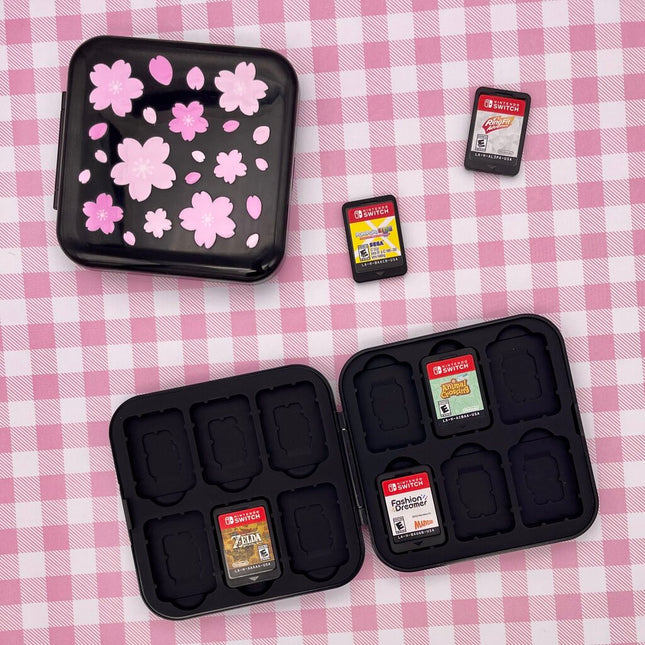 Black Sakura Nintendo Switch Game Case