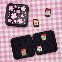 Black Sakura Nintendo Switch Game Case - view 1