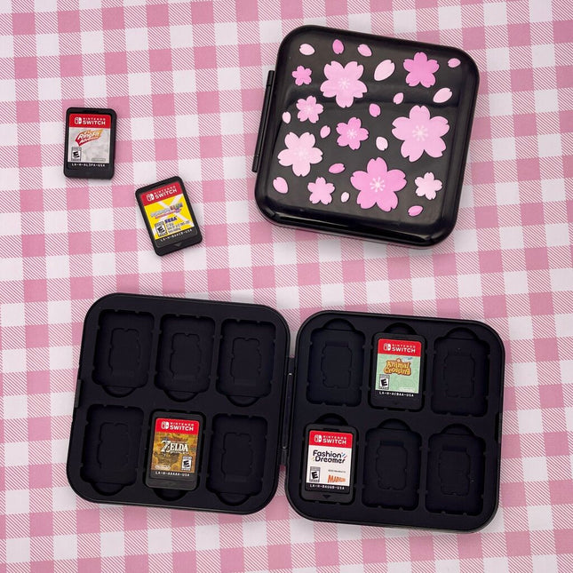 Black Sakura Nintendo Switch Game Case