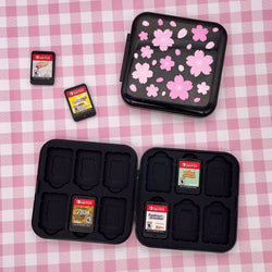 Black Sakura Nintendo Switch Game Case - view 2