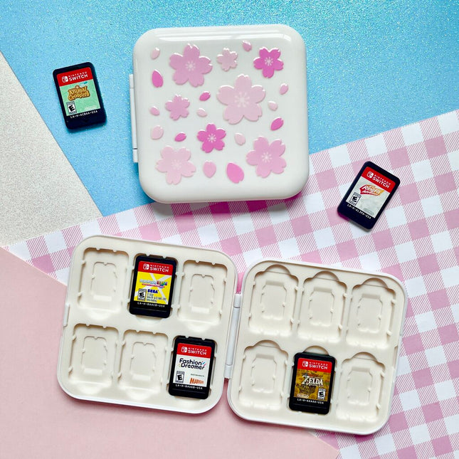 White Sakura Nintendo Switch Game Case