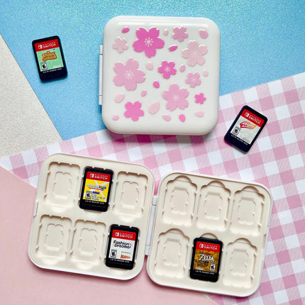 White Sakura Nintendo Switch Game Case