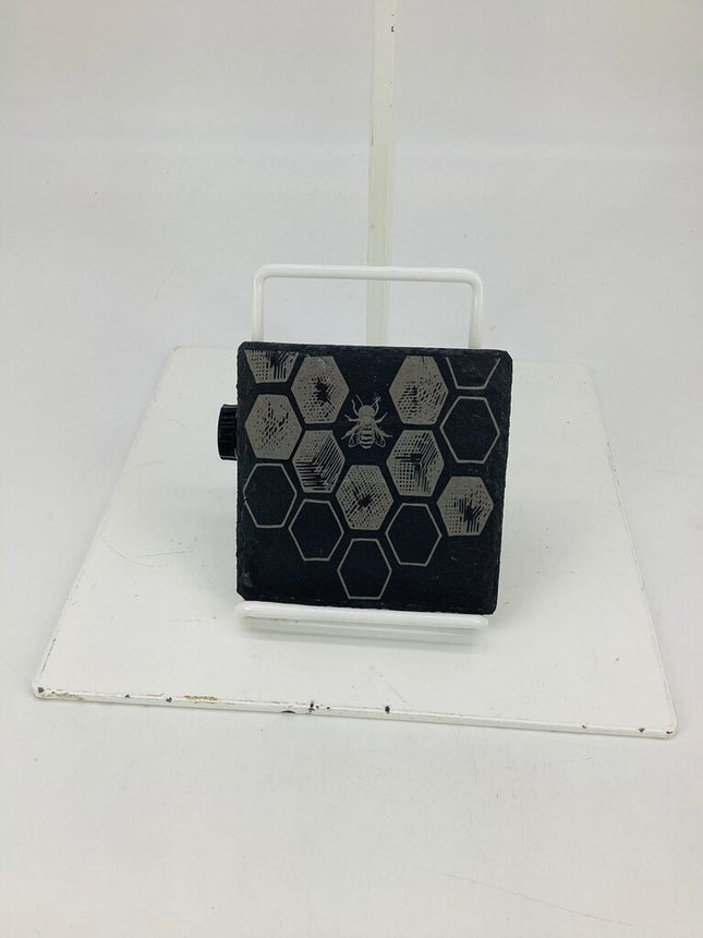Slate Coaster Square Bees