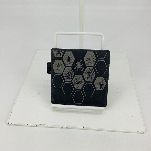Slate Coaster Square Bees