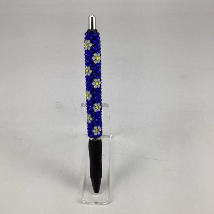 Sapphire Daisy Grip Rhinestone Pen