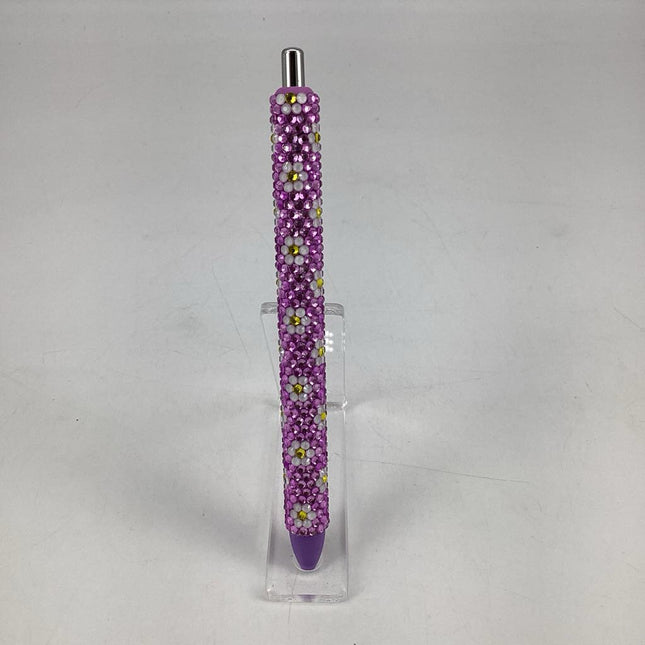 Light Amethyst Daisy Rhinestone Pen