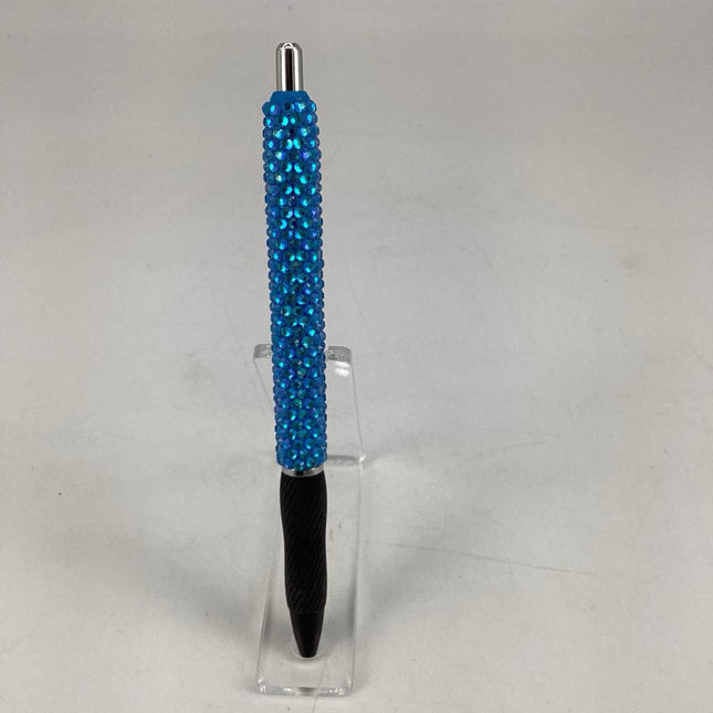 Luminous Blue Grip Rhinestone Pen
