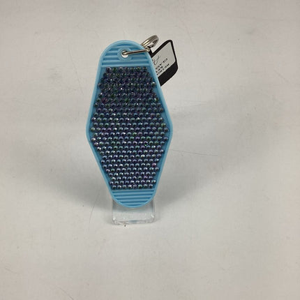 Aqua AB Rhinestone Hotel Fob Keychain