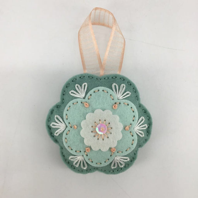 Embroidered flower ornament