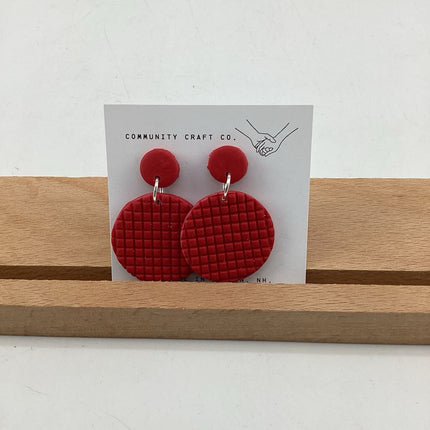 Red Crisscross Dangles