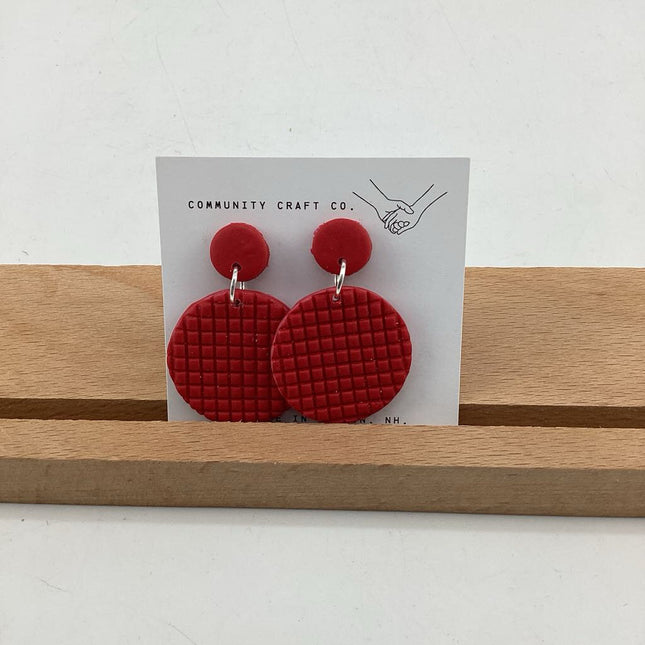 Red Crisscross Dangles