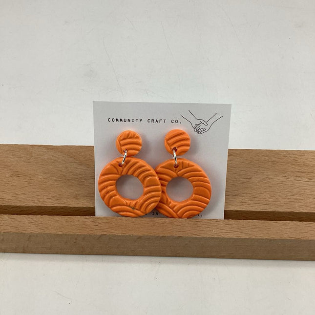 Orange Circle Dangle