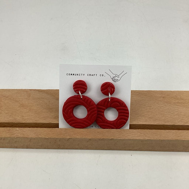 Red Circle Dangle