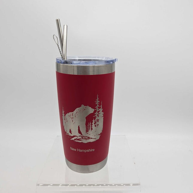 NH Bear Tumbler with straw set