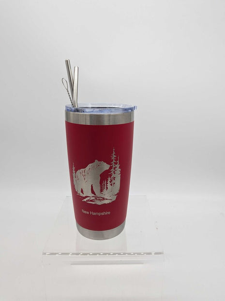 NH Bear Tumbler with straw set