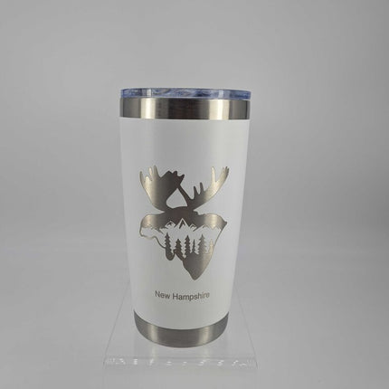 NH Moose Tumbler White