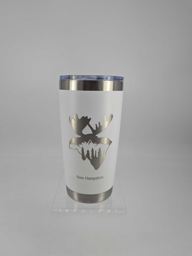 NH Moose Tumbler White