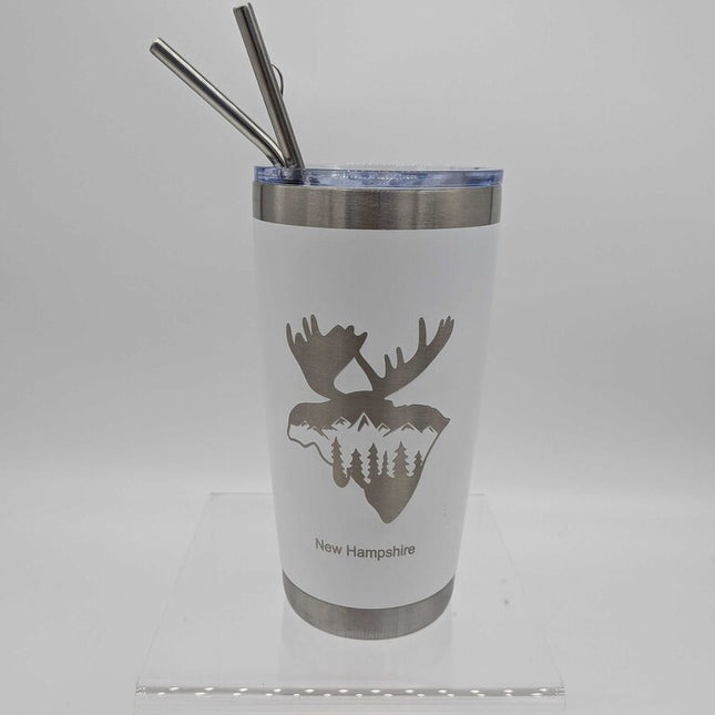 NH Moose Tumbler with straw set