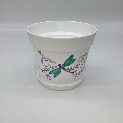 Large White w/dragonfly/purple-E