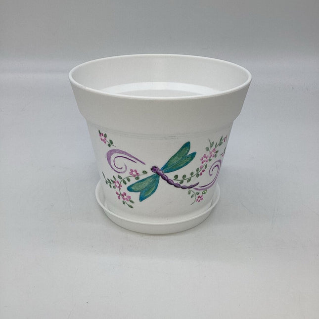 Large White w/dragonfly/purple-E