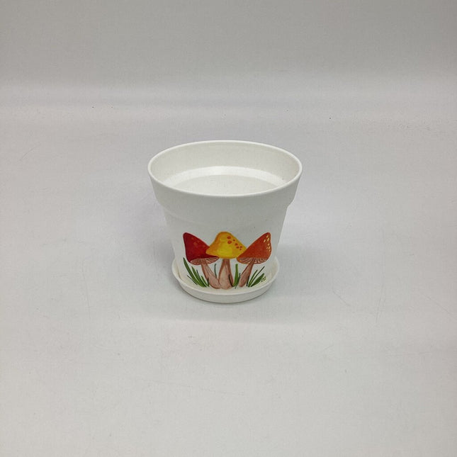 White small w/3 colored mushrooms-E