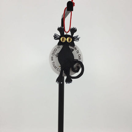 Black Cat Hanging with claws