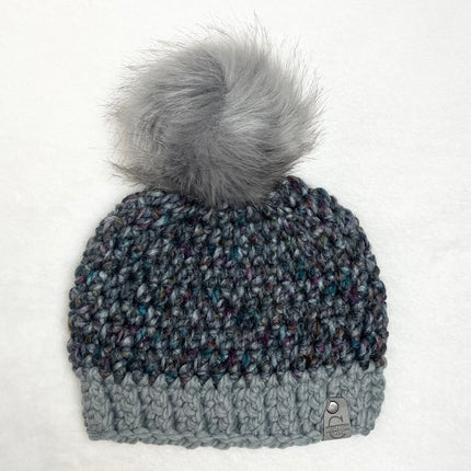 Wool Pom Pom Hat - Abalone