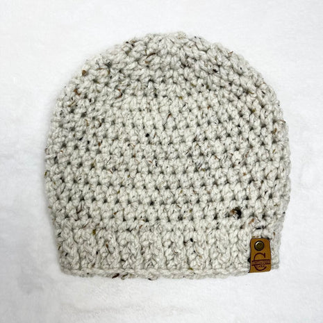 Beanie Hat (Adult) - Tweed Off White