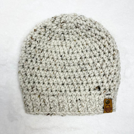 Beanie Hat (Adult) - Tweed Off White