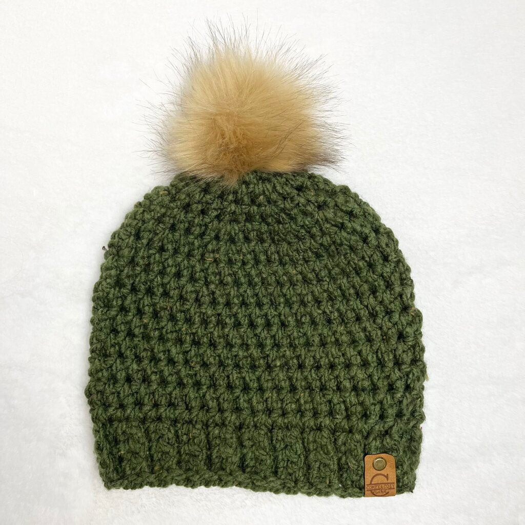 Pom Pom Hat (Adult) - Tweed Forest