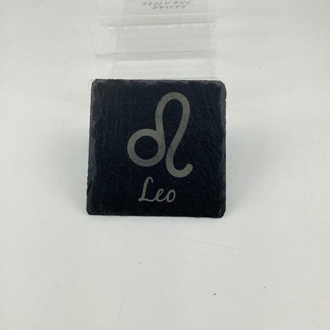 Slate Coaster Leo