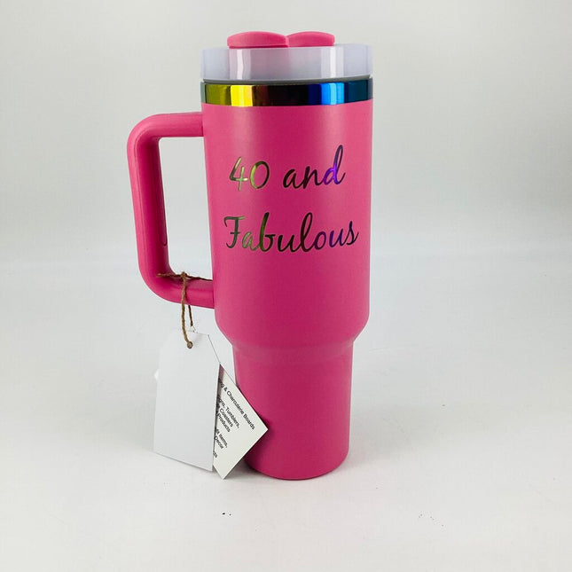 40 oz Tumbler 40 & Fabulous