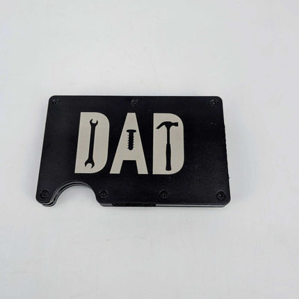 Laser Engraved Metal Wallet / Money Clip - Dad Tools