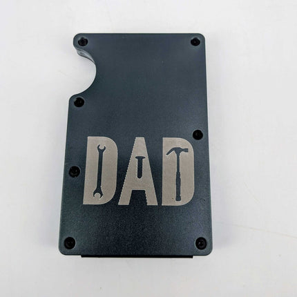 Laser Engraved Metal Wallet / Money Clip - Dad Tools
