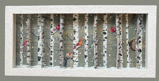 Customized Birch Trees Shadow Box