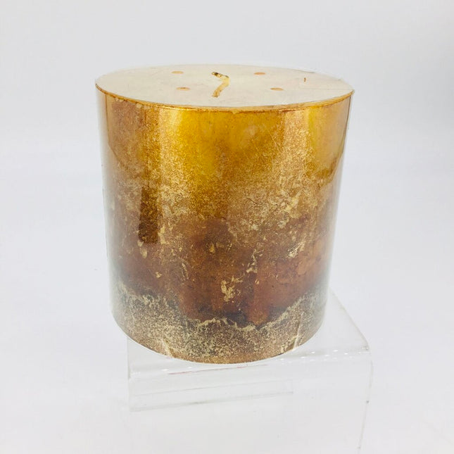 Candle 4" Pillar- Orange/Yellow/Gold