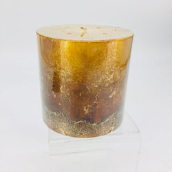 Candle 4" Pillar- Orange/Yellow/Gold - view 1